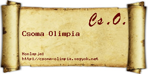 Csoma Olimpia névjegykártya